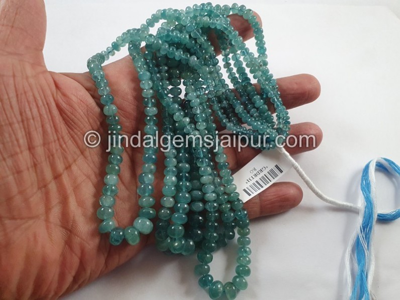 Blue Grandidierite Smooth Roundelle Beads