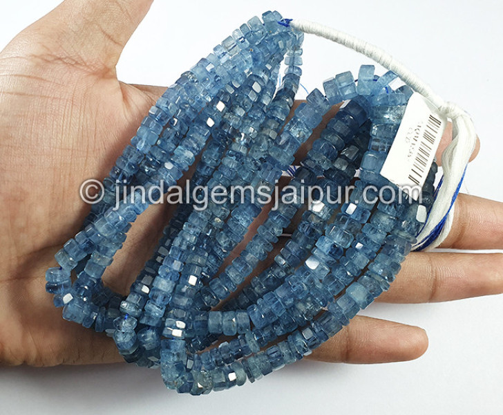 Santa Maria Aquamarine Cut Bolt Shape Beads