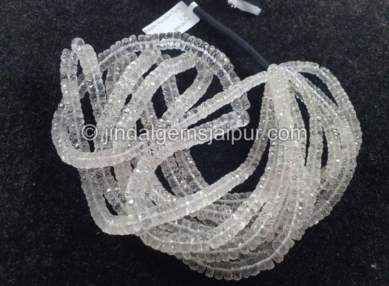 Petalite Faceted Tyre Shape Beads