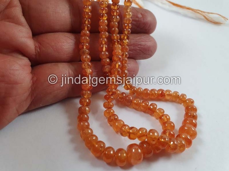 Mandarin Garnet Smooth Roundelle Beads