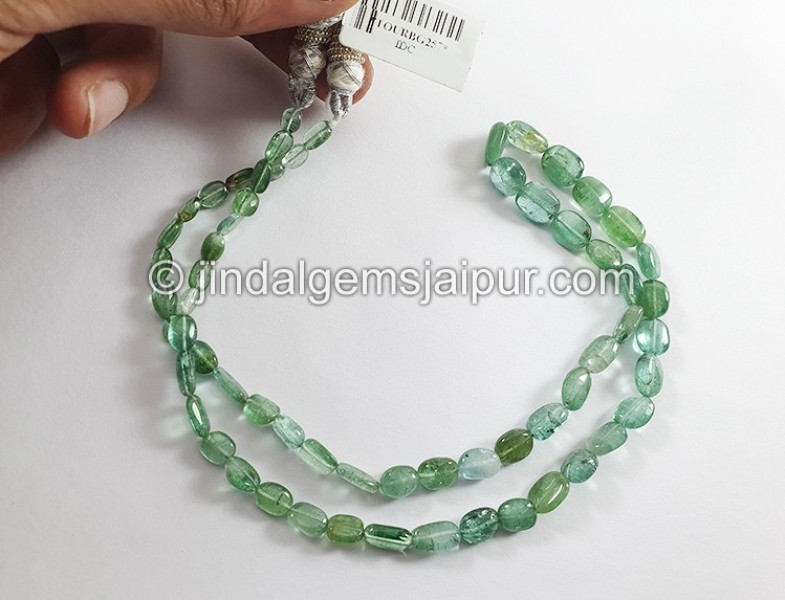 Green Tourmaline Smooth Nuggets Shape Beads