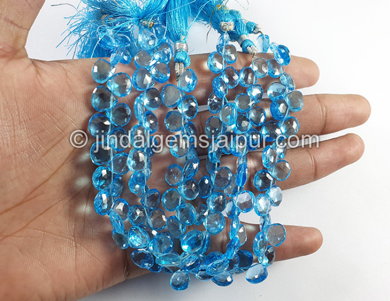 Swiss Blue Topaz Faceted Fancy Shape Beads
