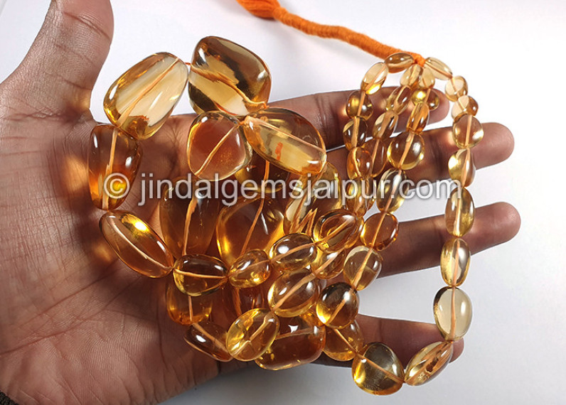 Citrine Smooth Nugget Shape Beads