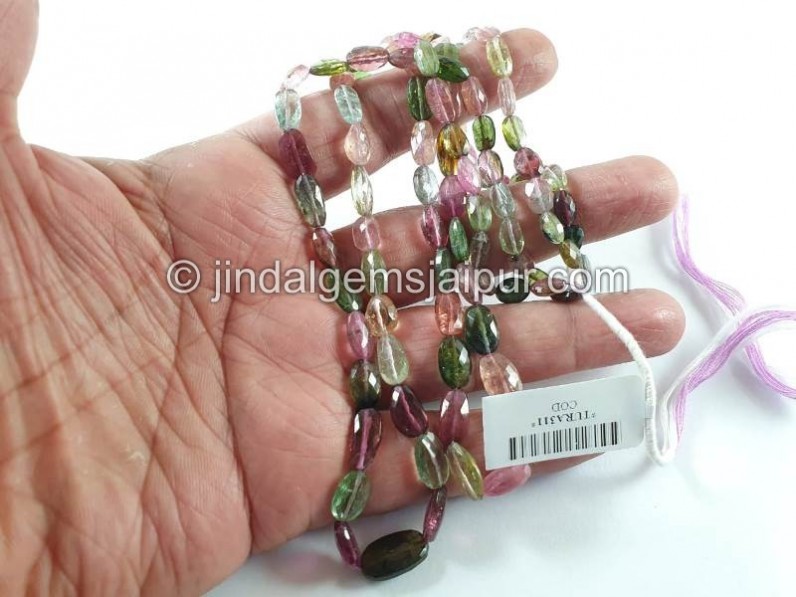Tourmaline Faceted Oval Beads  -- TURA492
