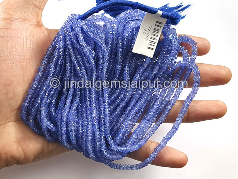 Tanzanite Faceted Roundelle Shape Beads