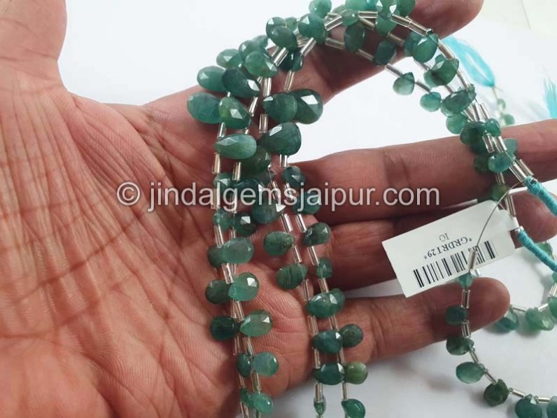 Grandidierite Faceted Pear Beads