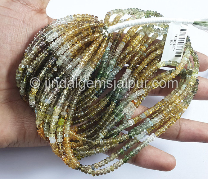 Chrysoberyl Shaded Smooth Roundelle Shape Beads