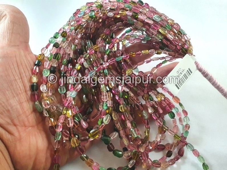 Tourmaline Step Cut Nuggets Beads