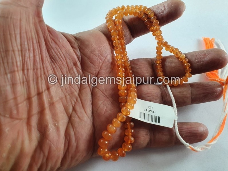 Mandarin Garnet Smooth Roundelle Beads