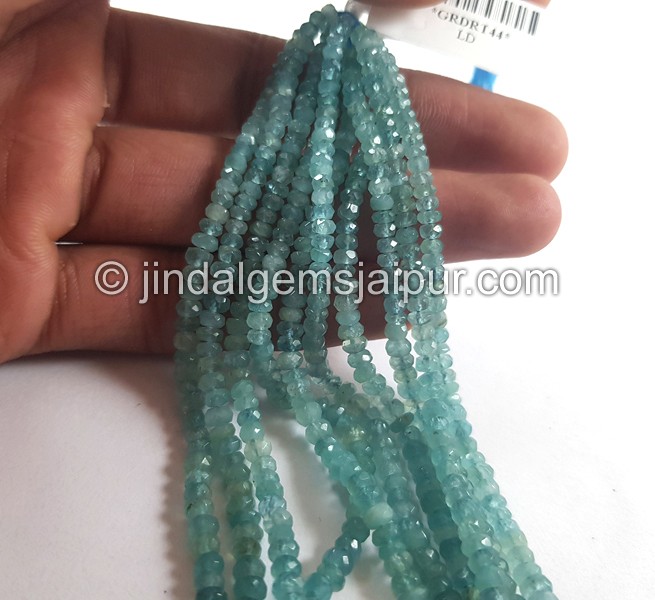 Grandidierite Faceted Roundelle Beads