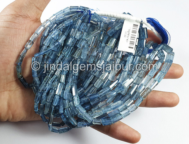 Santa Maria Aquamarine Cut Pipe Shape Beads
