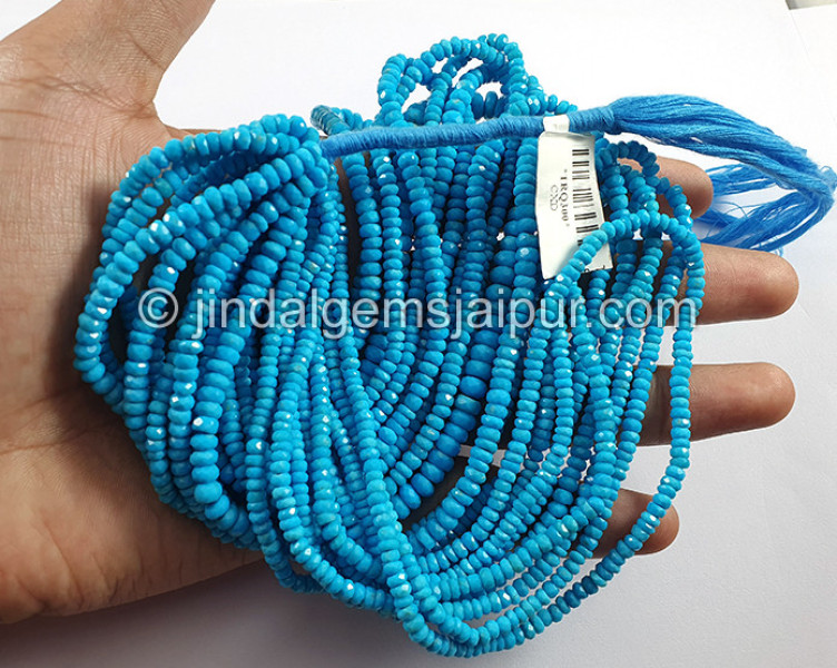 Turquoise Faceted Roundelle Shape Mix Beads