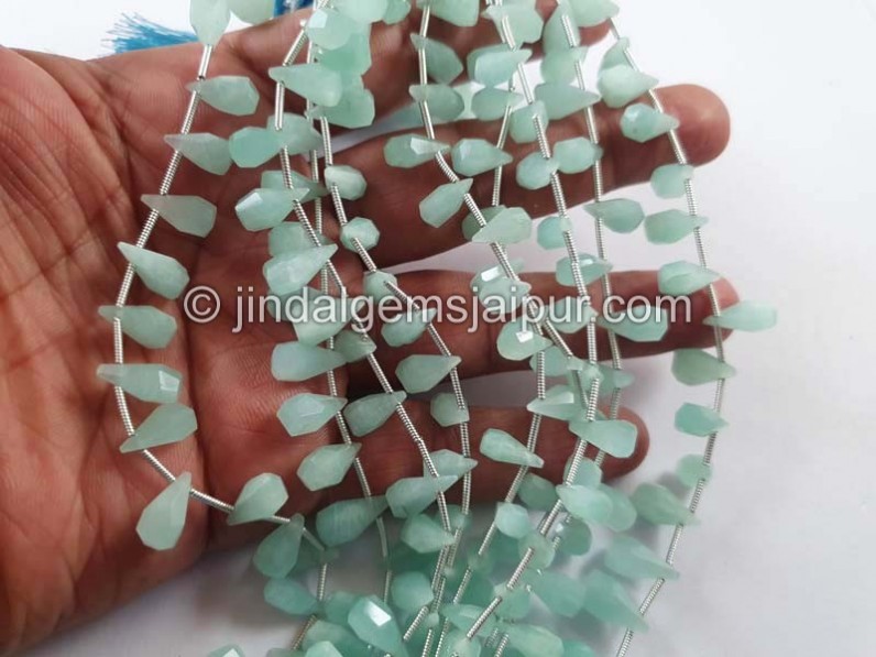 Amazonite Fancy Cut Drops Beads