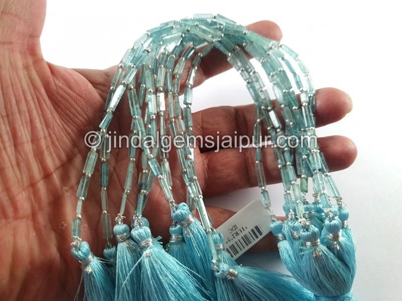 Blue Tourmaline Cut Baguette Beads