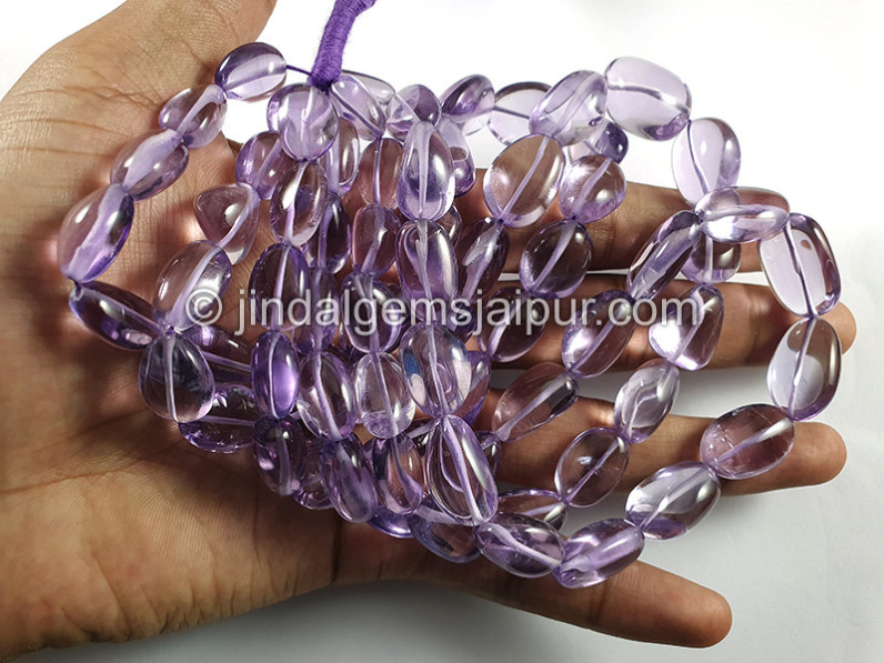Pink Amethyst Smooth Nuggets Shape Beads