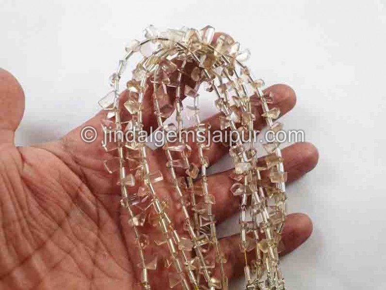 Champagne Citrine Cut Stone Fancy Beads