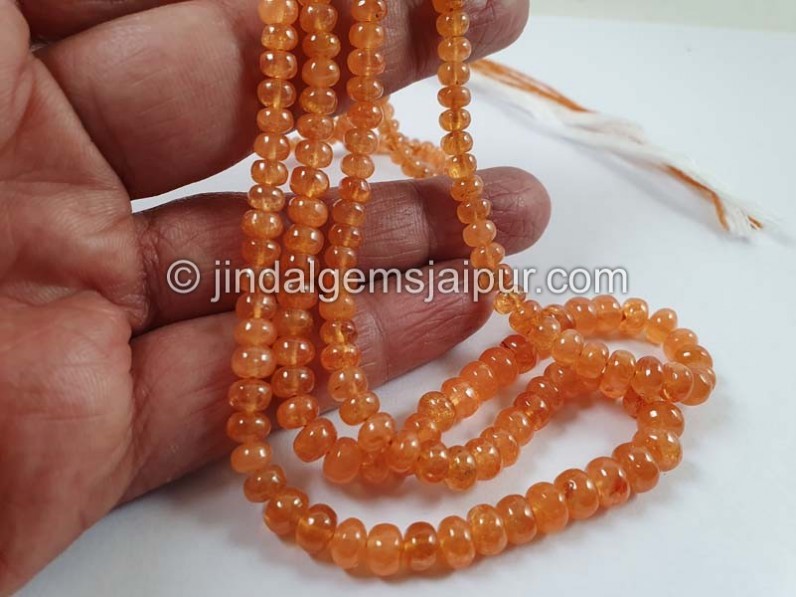 Mandarin Garnet Smooth Roundelle Beads