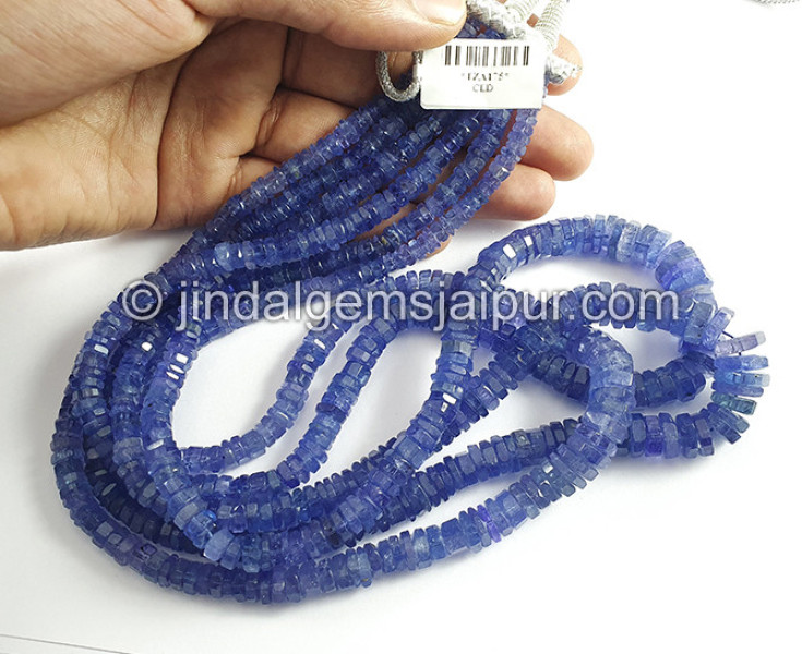 Tanzanite Step Cut Bolt Shape Beads