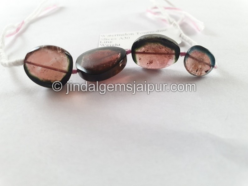 Watermelon Tourmaline Smooth Slices