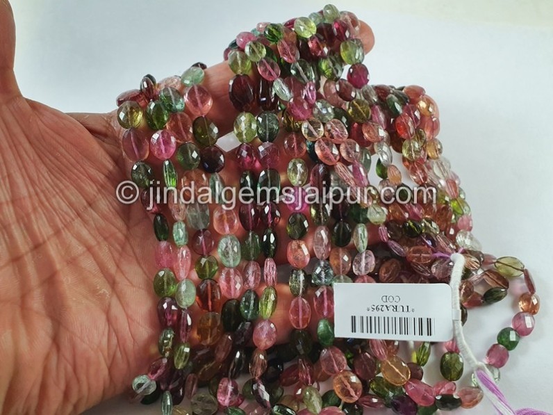 Tourmaline Faceted Oval Beads