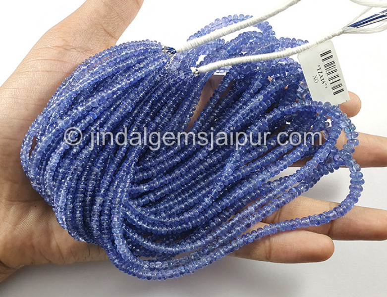 Tanzanite Smooth Roundelle Shape Small Beads