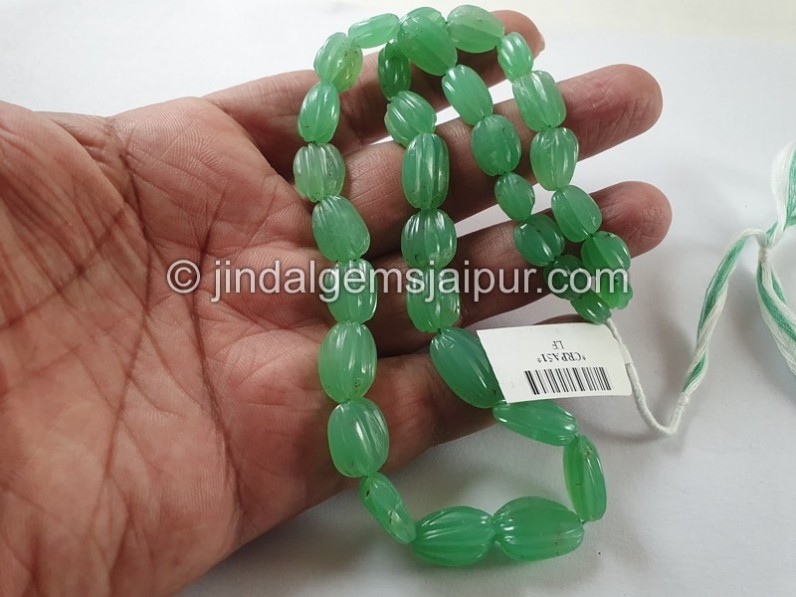 Chrysoprase Carved Nugget Beads