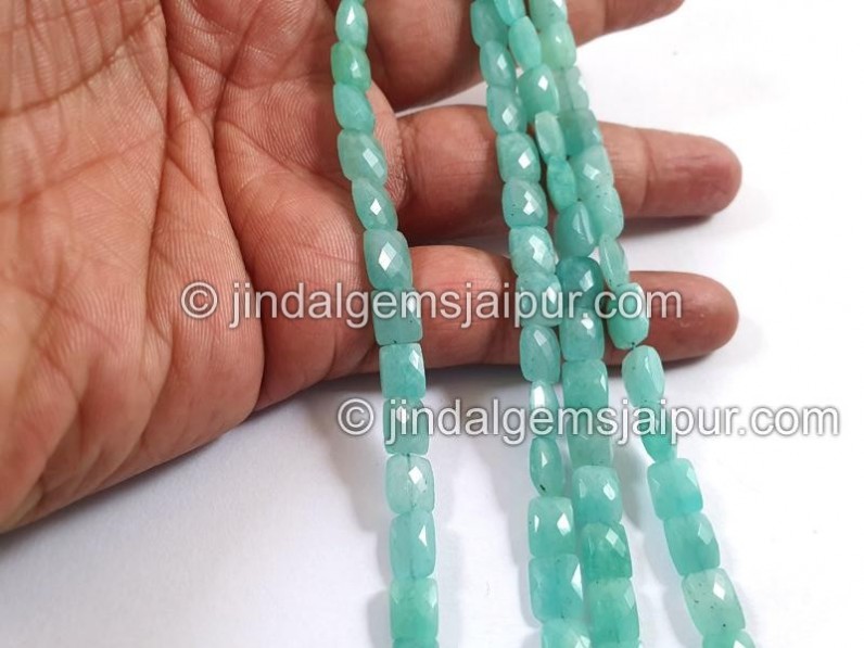 Amazonite Faceted Chicklet Beads