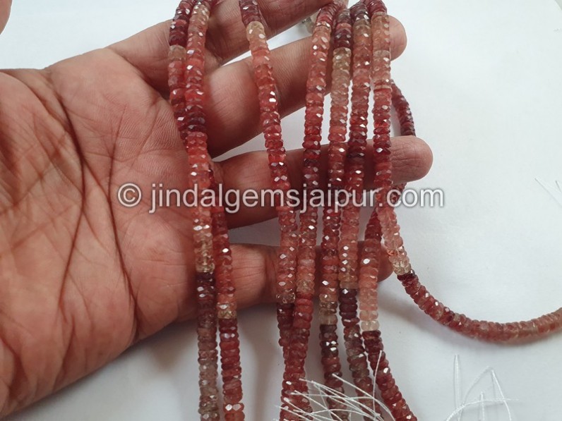 Andesine Labradorite Faceted Tyre Beads