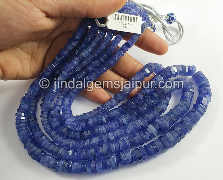 Tanzanite Step Cut Bolt Shape Beads