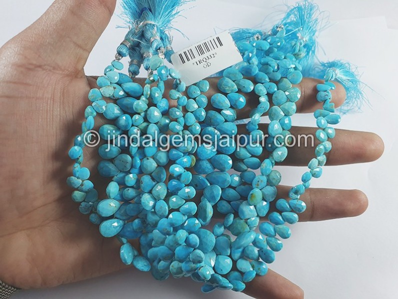 Turquoise Faceted Heart Shape Beads