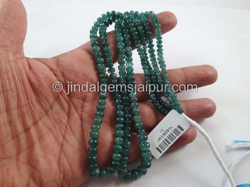 Grandidierite Smooth Roundelle Beads