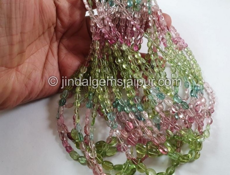Tourmaline Smooth Oval Beads