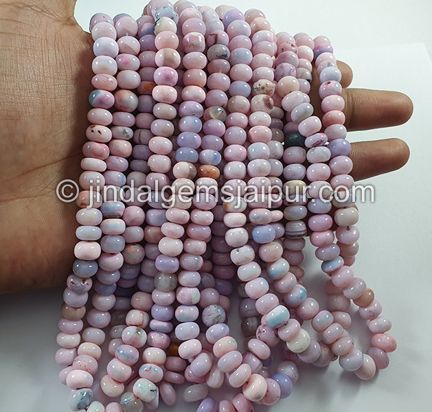 Multi Opal Smooth Roundelle Shape Beads