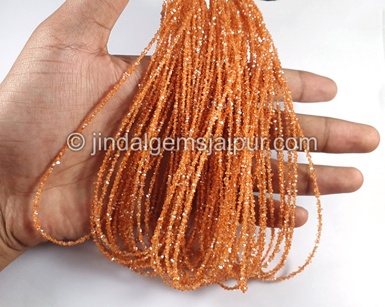 Orange Double Terminated Diamond Quartz Beads