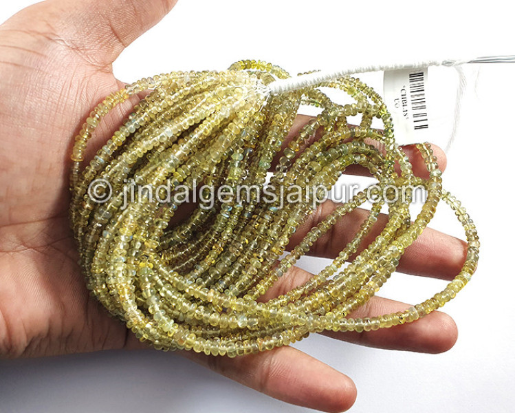 Chrysoberyl Smooth Roundelle Shape Beads