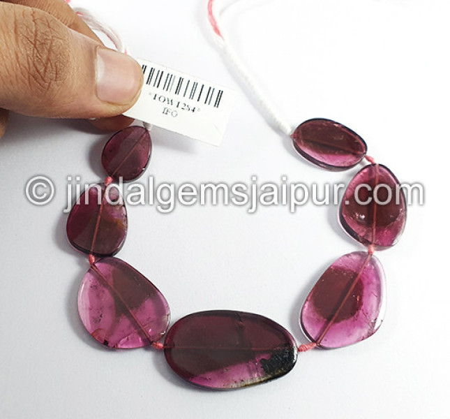 Watermelon Tourmaline Slices Shape Beads