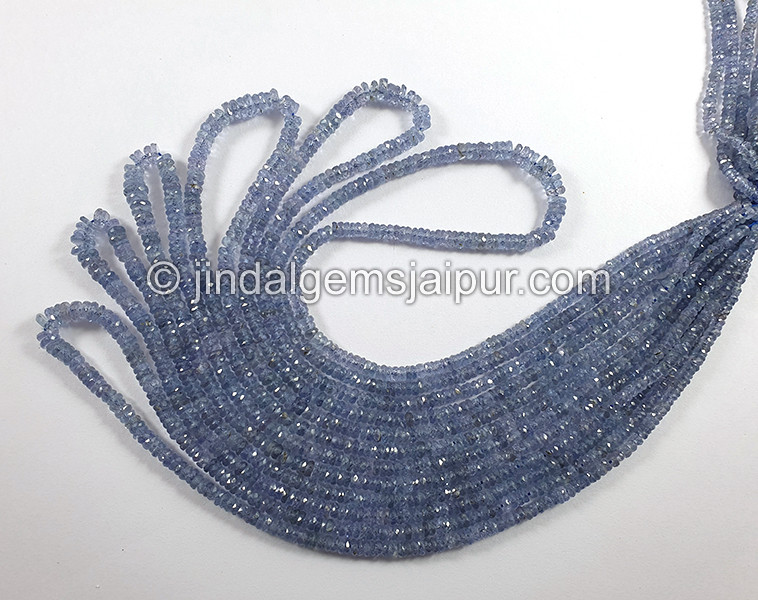 Blue Sapphire Faceted Tyre Shape Beads