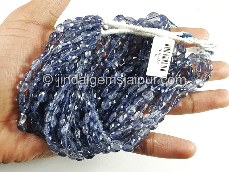 Iolite Faceted Oval Shape Beads
