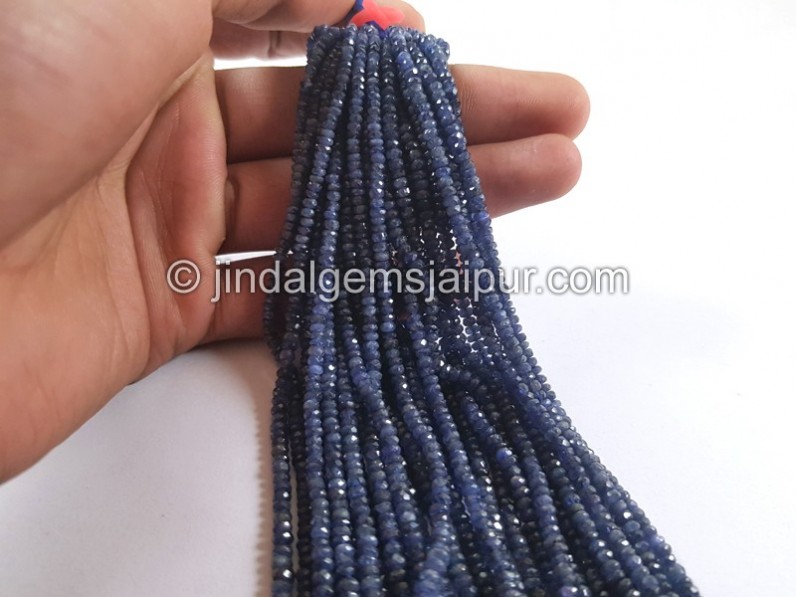 Blue Sapphire Faceted Roundelle Beads -- SPPH154