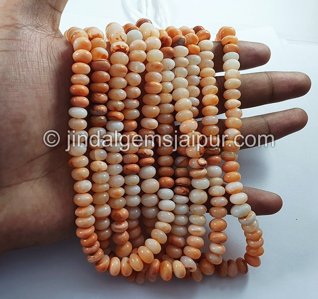 Multi Opal Smooth Roundelle Shape Beads