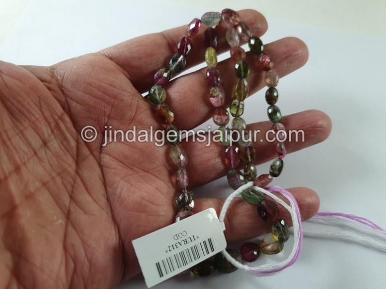 Tourmaline Faceted Oval Beads