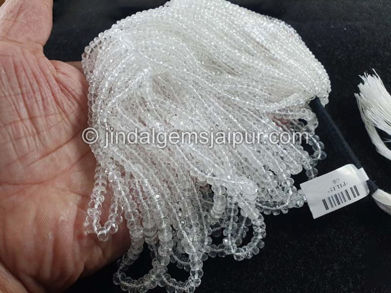 Petalite Faceted Roundelle Shape Beads