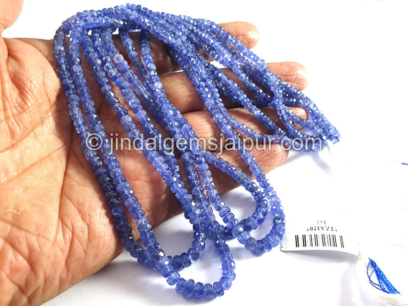 Tanzanite Faceted Roundelle Shape Beads