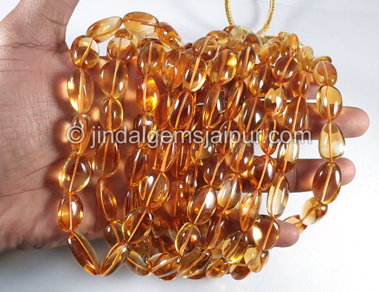 Madeira Citrine Smooth Nugget Shape Beads