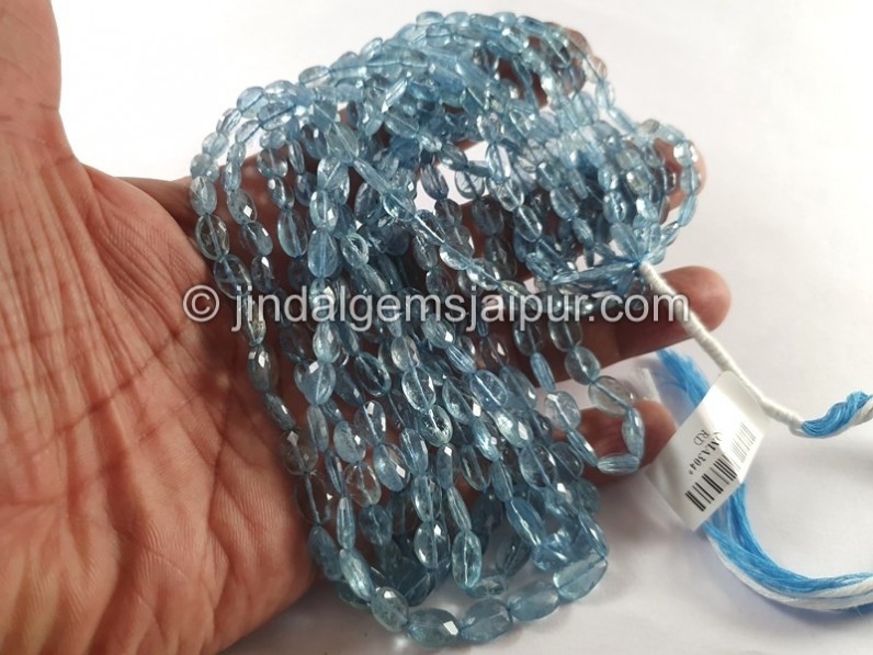 Santa Maria Aquamarine Faceted Oval Beads