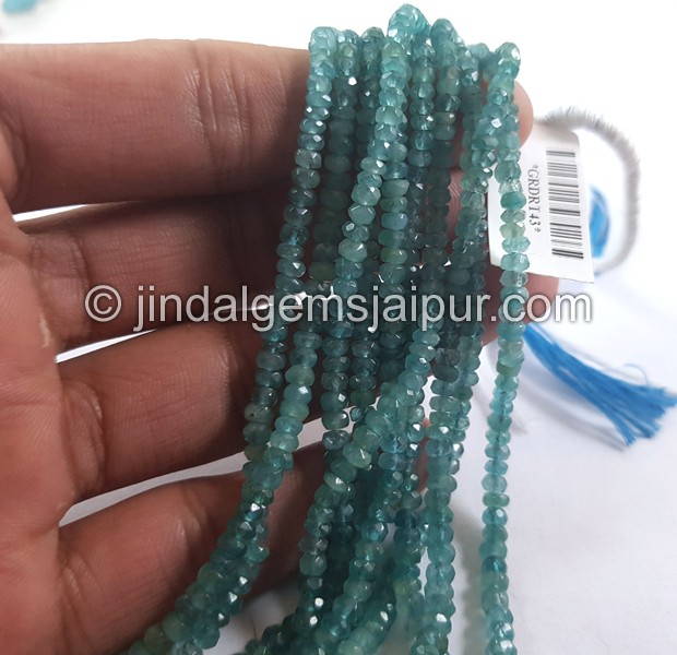 Paraiba Grandidierite Facated Roundelle Beads -- GRDRT85