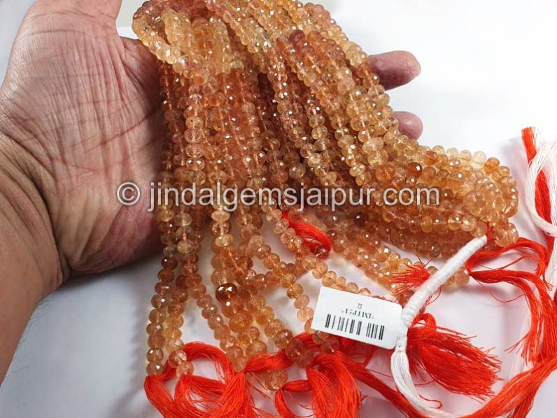 Imperial Topaz Faceted Roundelle Shape Big Beads