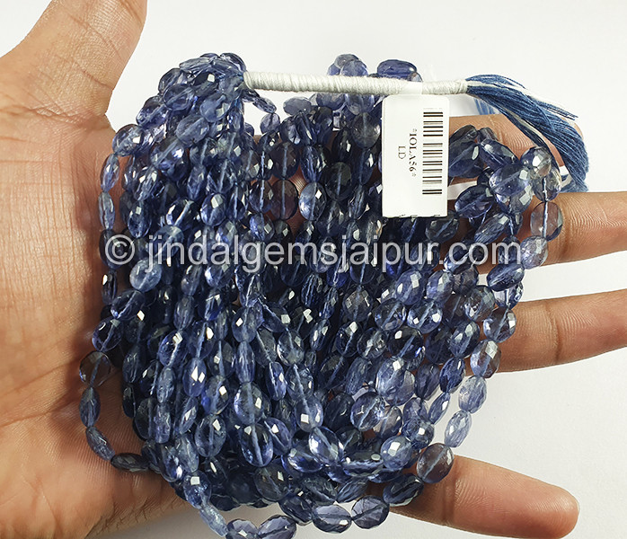 Iolite Faceted Oval Shape Beads