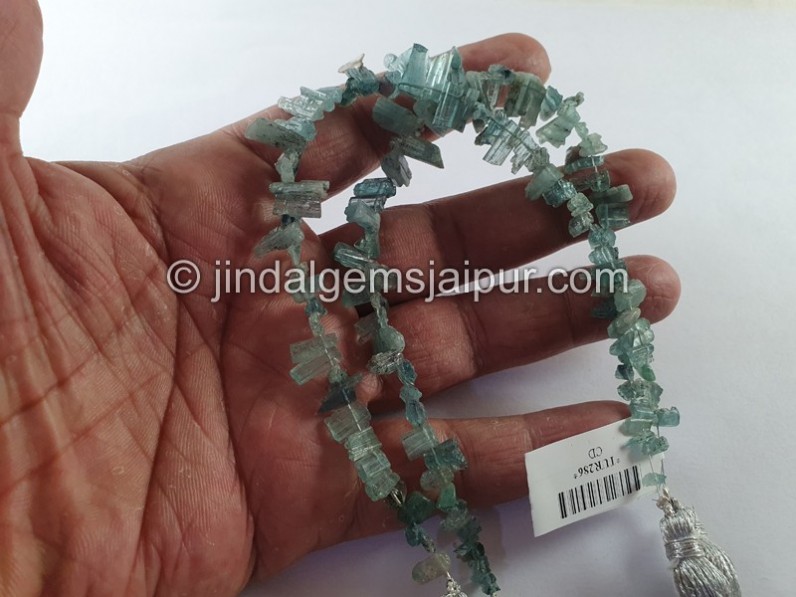 Blue Tourmaline Rough Chips Beads