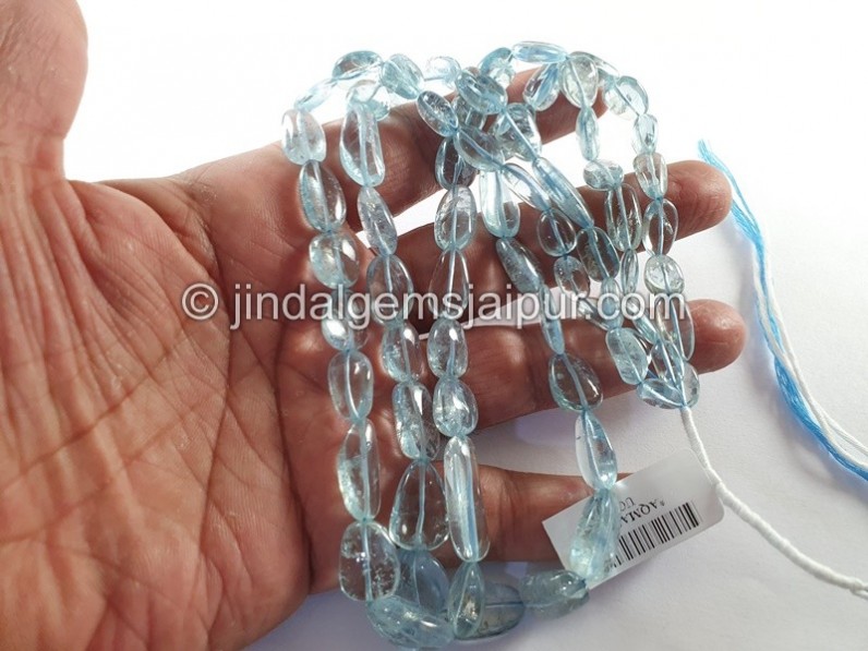 Aquamarine Plain Nuggets Beads